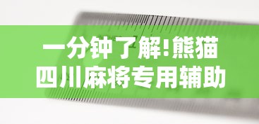 一分钟了解!熊猫四川麻将专用辅助器”原来有神器下载