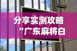 分享实测攻略“广东麻将白板鬼牌技巧”(原来确实是有挂)