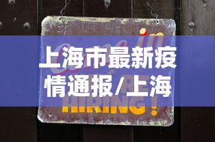 上海市最新疫情通报/上海市最新的疫情报告