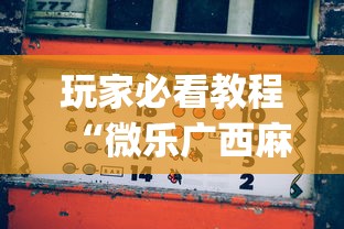 玩家必看教程“微乐广西麻将怎么打才会赢呢”(透视)其实确实有挂