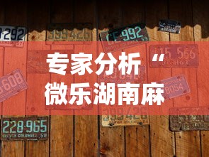 专家分析“微乐湖南麻将小程序有没有挂”其实确实有挂