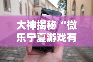大神揭秘“微乐宁夏游戏有作弊软件吗”开挂科技辅助神器手机