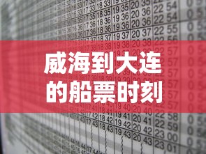 威海到大连的船票时刻表 · 威海到大连的船票时刻表到大连船票 时间