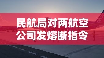 民航局对两航空公司发熔断指令:中国民航发出熔断指令