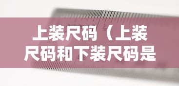 上装尺码（上装尺码和下装尺码是啥意思）